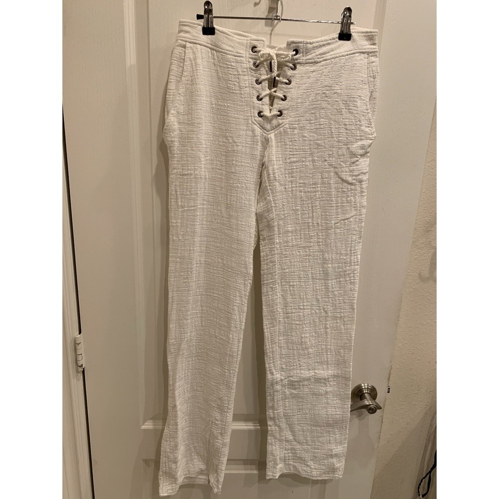 Leo Sage Gauze White Lounge Pants SZ‎ 2